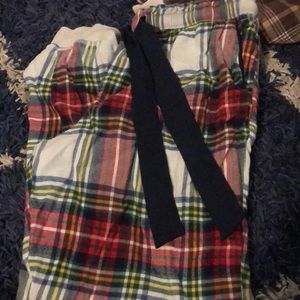 Aerie red blue plaid pants